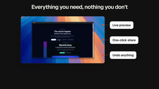 Product demo: a Mono UI 16:9 launch film template